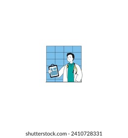 pose vector element health doctor doctor