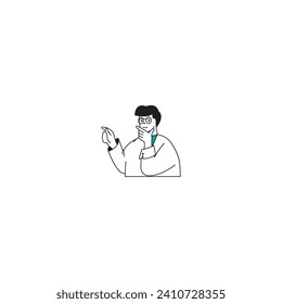 pose vector element health doctor doctor