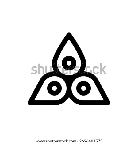 Pose vector icon of yoga tree asana, ideal for fitness, wellness, and meditation themes