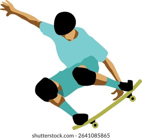 Pose When Playing Skateboard as Her Hobby