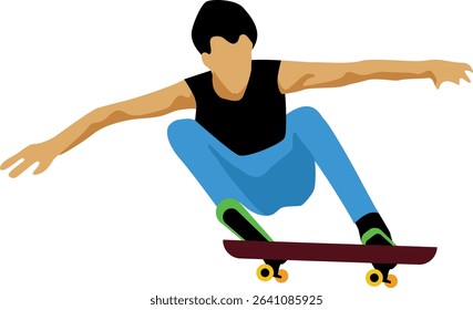 Pose When Playing Skateboard as Her Hobby