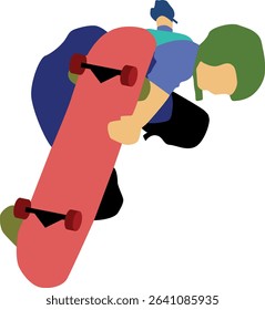 Pose When Playing Skateboard as Her Hobby