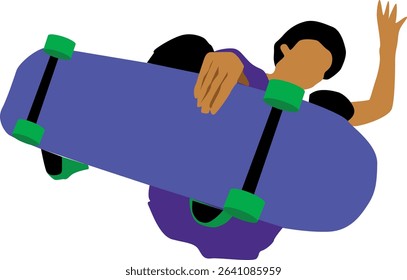 Pose When Playing Skateboard as Her Hobby