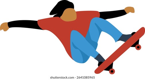 Pose When Playing Skateboard as Her Hobby