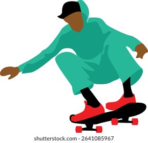 Pose When Playing Skateboard as Her Hobby