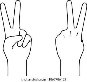 the pose which peace sign