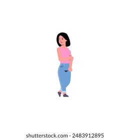pose of woman doing activity fitness