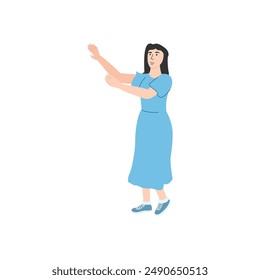 pose of woman doing activity workout