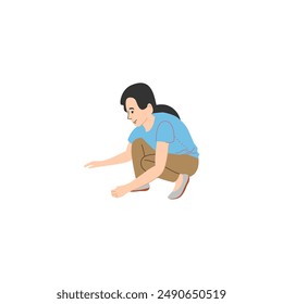 pose of woman doing activity workout