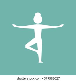 Pose in yoga icon