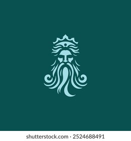 Logotipo Poseidon pronto para venda.