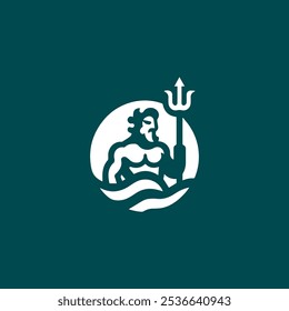 Logotipo Poseidon pronto para venda.