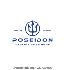 poseidon Logo vector design graphic emblem