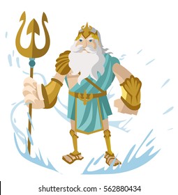 poseidon neptune greek roman god of the sea with trident