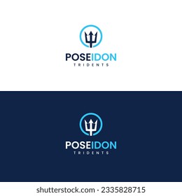Poseidón - Plantilla de diseño de logotipo trident