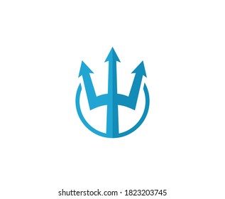 Poseidon Trident Logo Spear Vector Stock Vector (Royalty Free ...