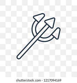 Poseidon vector outline icon isolated on transparent background, high quality linear Poseidon transparency concept can be used web and mobile