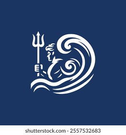 Poseidon wave logo for sale.