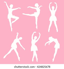 Poses Ballet: Hand Drawn Icon Set Vector. Big Collection Sketch Objects. Colorful Illustration