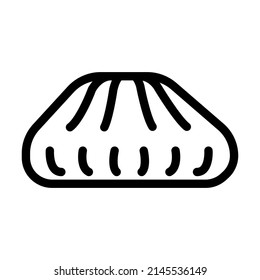poses booze dumpling line icon vector. poses booze dumpling sign. isolated contour symbol black illustration