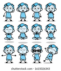 Poses Collection of Office Guy - Set of Concepts Vector illustrations