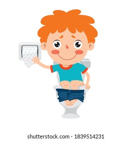Poses Y Expresiones De Un Niño Divertido