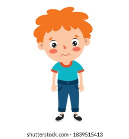 Poses Y Expresiones De Un Niño Divertido