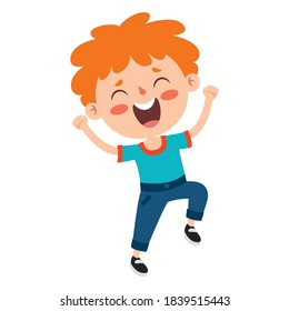 Poses Expressions Funny Boy Stock Vector (Royalty Free) 1839514159