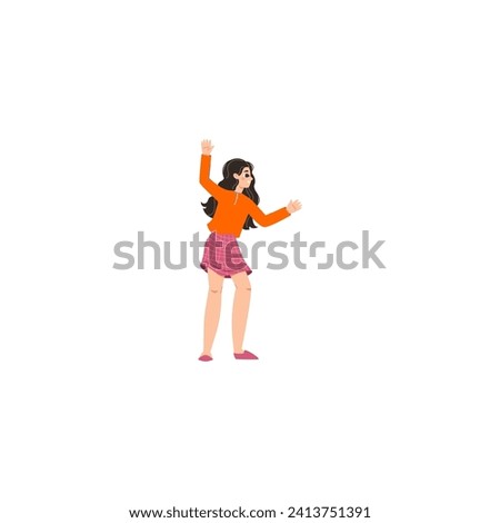 poses of people with activities in orange clothes people