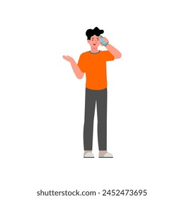 poses de personas en ropa naranja con diversas expresiones jóvenes