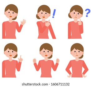 Poses for women
variation 
An illustration