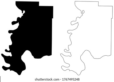 Posey County, Indiana (U.S. county, United States of America, USA, U.S., US) map vector illustration, scribble sketch Posey map