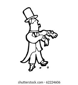 posh ball room dancer cartoon