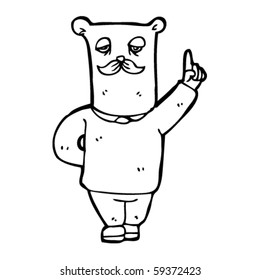 caricatura de un oso señorial