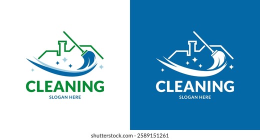 Posh housekeeping company logo. Vector illustration.