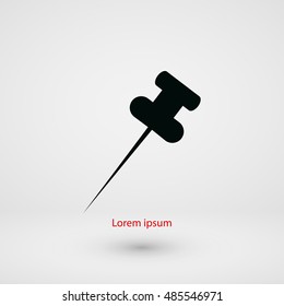 posh pin icon, flat design best vector icon