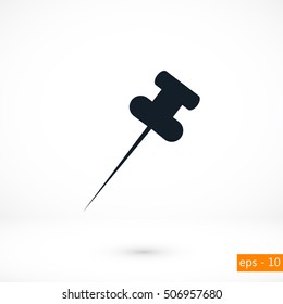 posh pin icon, flat design best vector icon