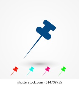 posh pin icon, flat design best vector icon