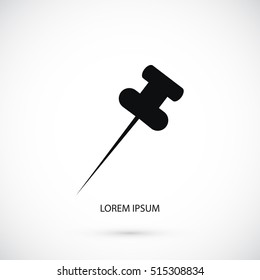 posh pin icon, flat design best vector icon