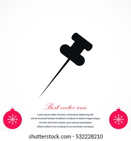 posh pin icon, flat design best vector icon