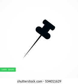 posh pin icon, flat design best vector icon