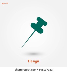 posh pin icon, flat design best vector icon