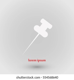 posh pin icon, flat design best vector icon