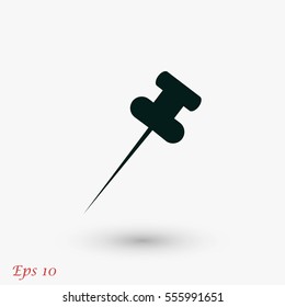 posh pin icon, flat design best vector icon
