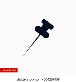 posh pin icon, flat design best vector icon