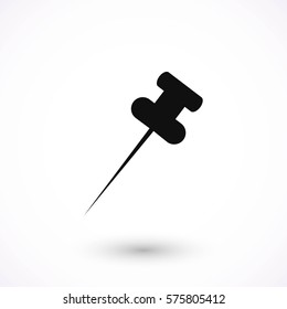 posh pin icon, flat design best vector icon