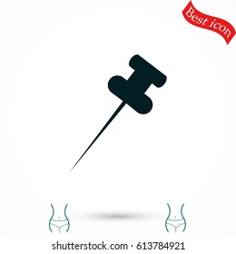 posh pin icon, flat design best vector icon