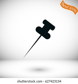 posh pin icon, flat design best vector icon