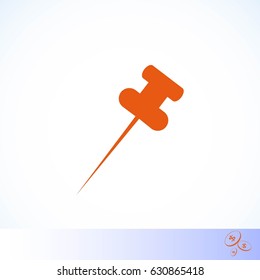 posh pin icon, flat design best vector icon