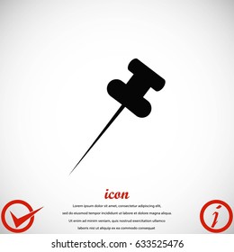 posh pin icon, flat design best vector icon